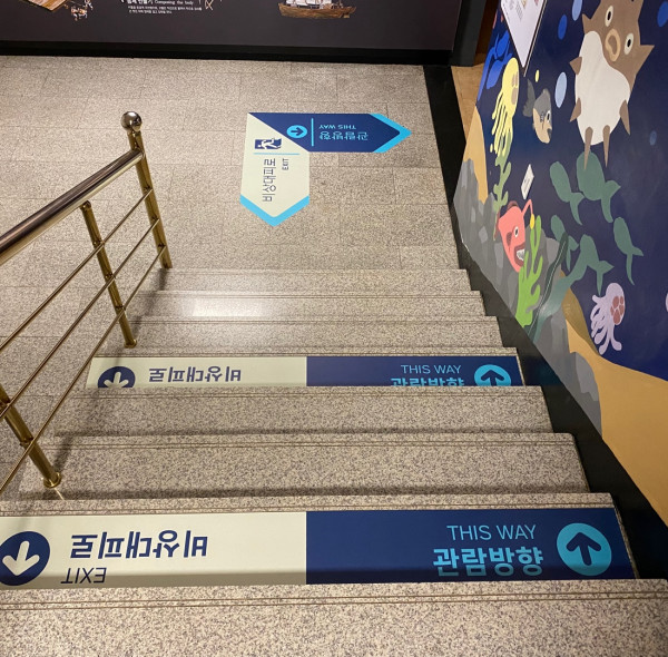 실내 박물관 축광시트지